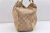 Authentic GUCCI Princy GG Canvas Leather Shoulder Tote Bag 163805 Gold 5692C