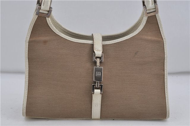 Authentic GUCCI Jackie Shoulder Hand Bag Canvas Leather 0021068 Beige 5692D