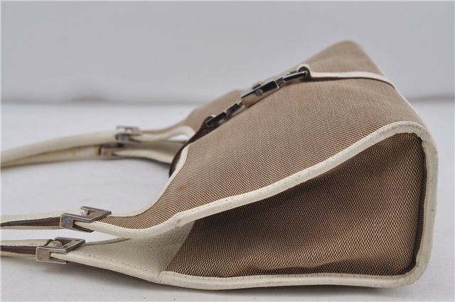 Authentic GUCCI Jackie Shoulder Hand Bag Canvas Leather 0021068 Beige 5692D