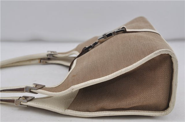 Authentic GUCCI Jackie Shoulder Hand Bag Canvas Leather 0021068 Beige 5692D