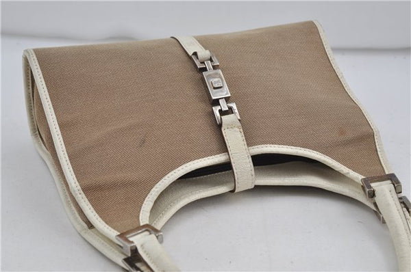 Authentic GUCCI Jackie Shoulder Hand Bag Canvas Leather 0021068 Beige 5692D