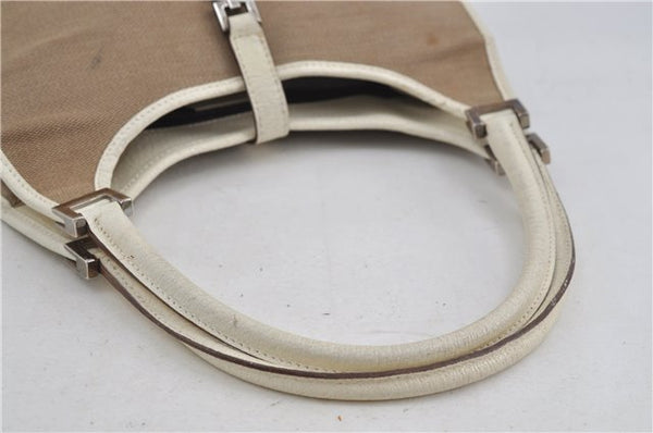 Authentic GUCCI Jackie Shoulder Hand Bag Canvas Leather 0021068 Beige 5692D