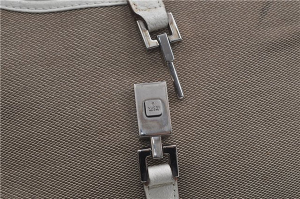 Authentic GUCCI Jackie Shoulder Hand Bag Canvas Leather 0021068 Beige 5692D
