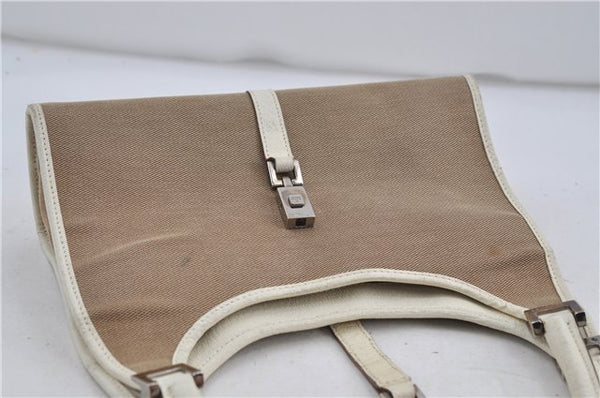 Authentic GUCCI Jackie Shoulder Hand Bag Canvas Leather 0021068 Beige 5692D