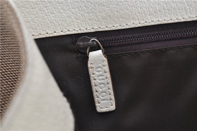 Authentic GUCCI Jackie Shoulder Hand Bag Canvas Leather 0021068 Beige 5692D