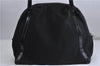 Authentic GUCCI Vintage Shoulder Tote Bag Nylon Enamel Black 5694C