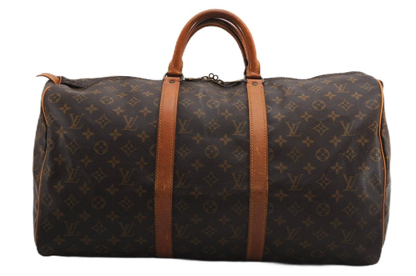 Authentic Louis Vuitton Monogram Keepall 50 Travel Boston Bag M41426 LV 5694F