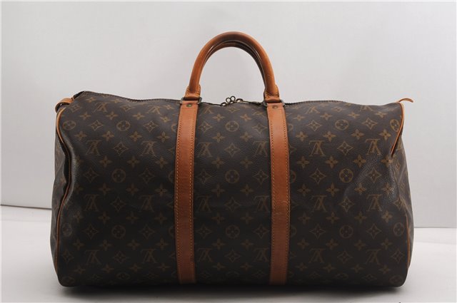 Authentic Louis Vuitton Monogram Keepall 50 Travel Boston Bag M41426 LV 5694F