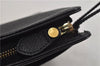 Authentic BURBERRY Vintage Leather Clutch Bag Purse Black 5695D