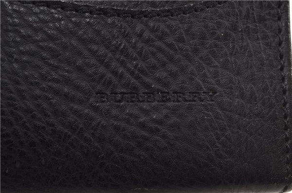 Authentic BURBERRY Vintage Leather Clutch Bag Purse Black 5695D