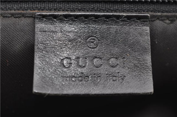 Authentic GUCCI Shoulder Cross Body Bag Purse Nylon Leather 0190312 Black 5696C