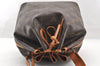 Authentic Louis Vuitton Monogram Petit Noe M42226 Shoulder Drawstring Bag 5696I