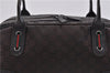 Auth GUCCI Web Sherry Line Shoulder Hand Bag GG Nylon Leather 293594 Brown 5697C