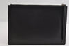 Authentic GUCCI Ghost LIFE IS GUCCI Clutch Bag Purse Leather 445597 Black 5698I