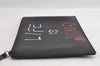 Authentic GUCCI Ghost LIFE IS GUCCI Clutch Bag Purse Leather 445597 Black 5698I