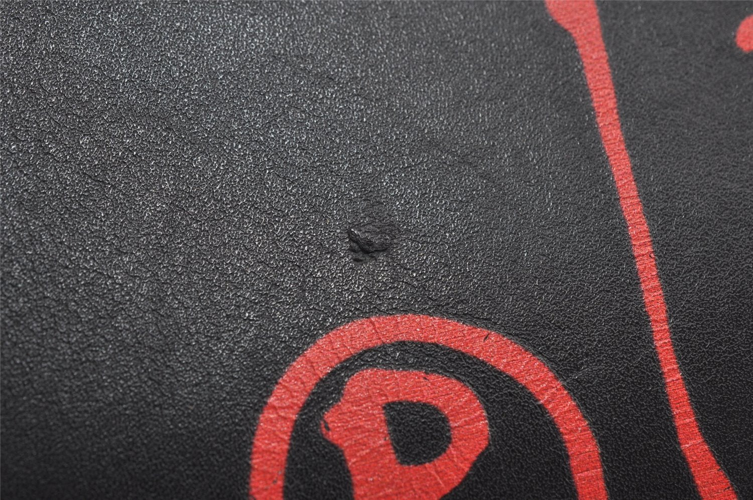 Authentic GUCCI Ghost LIFE IS GUCCI Clutch Bag Purse Leather 445597 Black 5698I