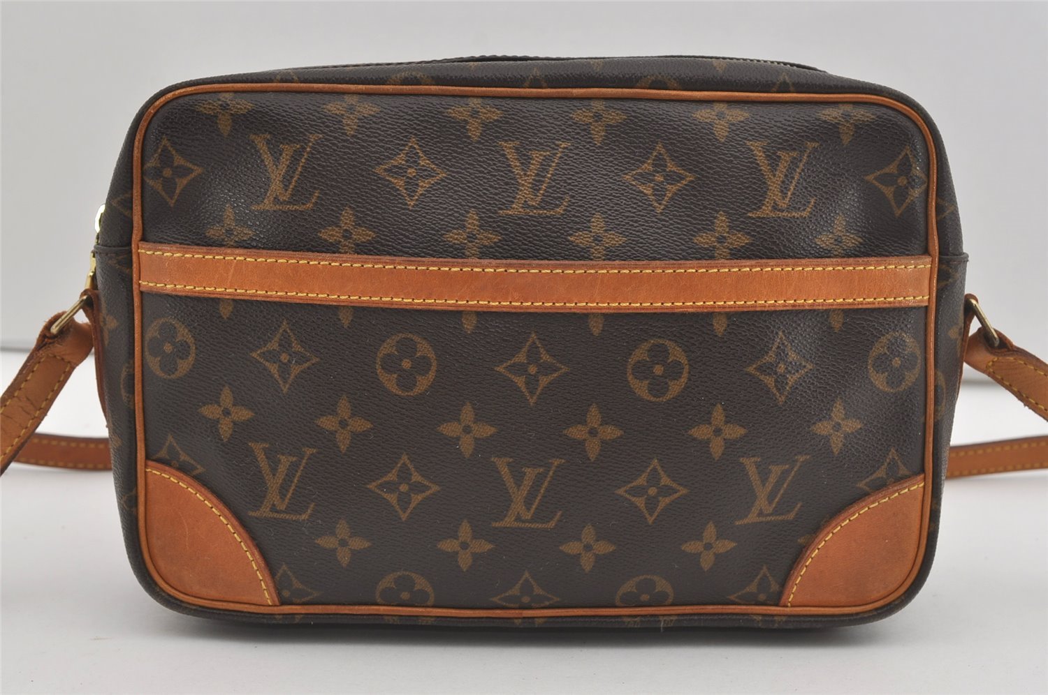 Authentic Louis Vuitton Monogram Trocadero 27 Shoulder Cross Bag M51274 LV 5699I