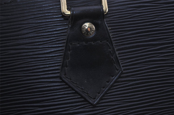 Authentic Louis Vuitton Epi Alma PM Hand Bag Black M40302 LV 5702I