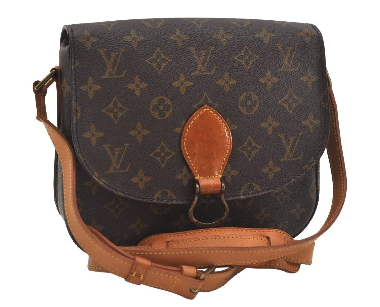 Authentic Louis Vuitton Monogram Saint Cloud GM M51242 Shoulder Cross Bag 5705I