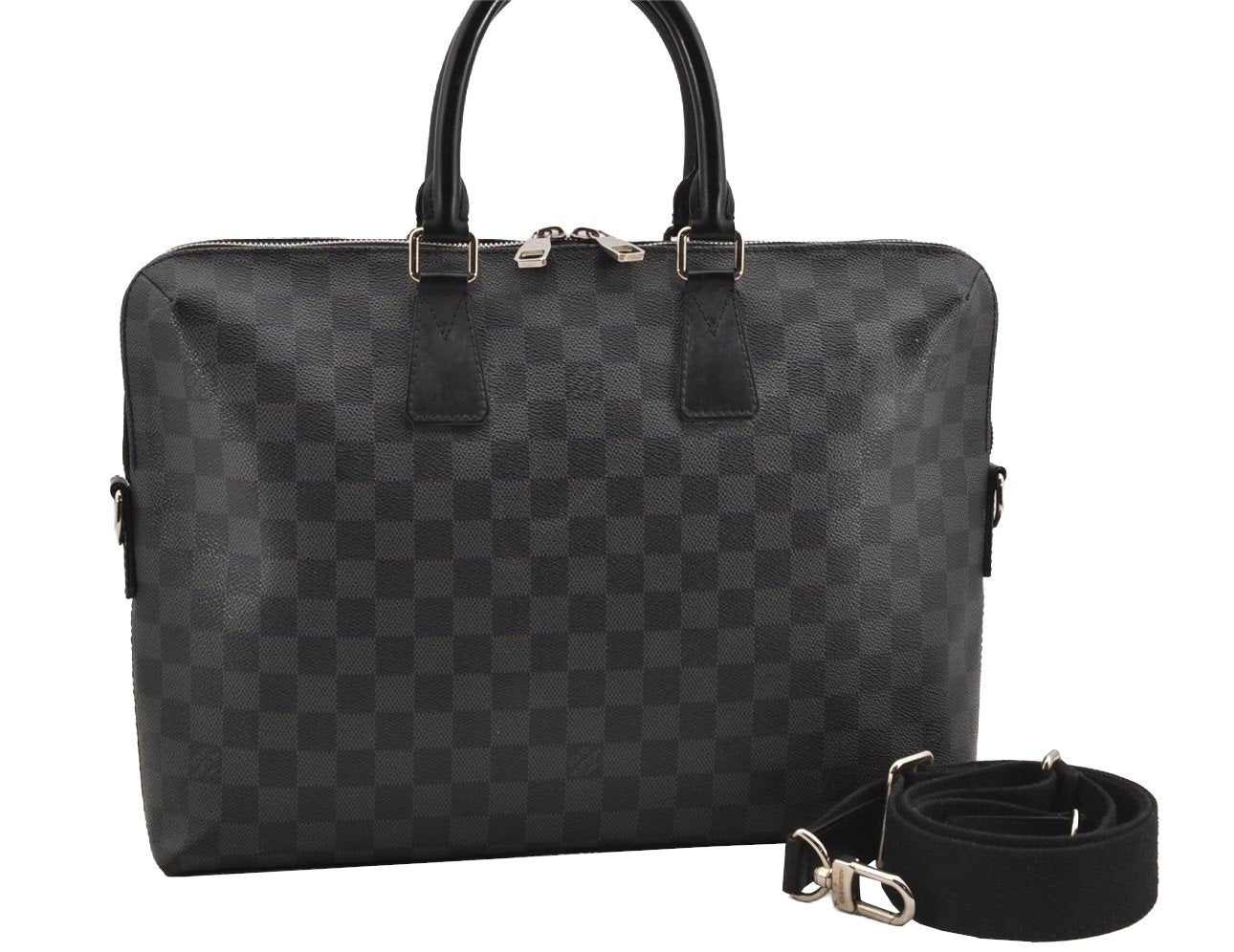 Auth Louis Vuitton Damier Graphite Porte Documents Jules N48224 Briefcase 5706I