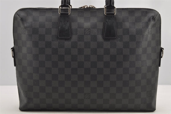 Auth Louis Vuitton Damier Graphite Porte Documents Jules N48224 Briefcase 5706I