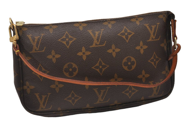 Authentic Louis Vuitton Monogram Pochette Accessoires Pouch M51980 LV 5708I