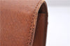 Authentic YVES SAINT LAURENT Clutch Bag Purse Leather Brown 5709D