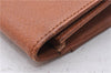 Authentic YVES SAINT LAURENT Clutch Bag Purse Leather Brown 5709D