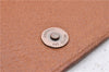 Authentic YVES SAINT LAURENT Clutch Bag Purse Leather Brown 5709D