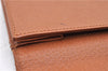 Authentic YVES SAINT LAURENT Clutch Bag Purse Leather Brown 5709D