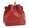Authentic Louis Vuitton Epi Petit Noe Shoulder Drawstring Bag M44107 Red 5709I