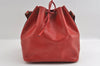 Authentic Louis Vuitton Epi Petit Noe Shoulder Drawstring Bag M44107 Red 5709I