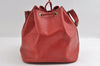 Authentic Louis Vuitton Epi Petit Noe Shoulder Drawstring Bag M44107 Red 5709I