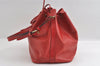 Authentic Louis Vuitton Epi Petit Noe Shoulder Drawstring Bag M44107 Red 5709I