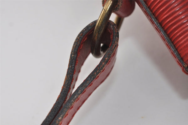 Authentic Louis Vuitton Epi Petit Noe Shoulder Drawstring Bag M44107 Red 5709I