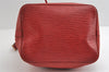 Authentic Louis Vuitton Epi Petit Noe Shoulder Drawstring Bag M44107 Red 5709I