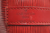 Authentic Louis Vuitton Epi Petit Noe Shoulder Drawstring Bag M44107 Red 5709I