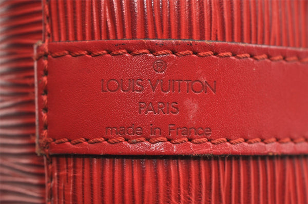 Authentic Louis Vuitton Epi Petit Noe Shoulder Drawstring Bag M44107 Red 5709I