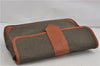 Authentic YVES SAINT LAURENT REMY MARTIN Clutch Hand Bag PVC Leather Khaki 5710D