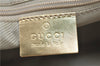 Authentic GUCCI Vintage Hand Bag Purse GG Canvas Leather 0000852 Gold 5710E