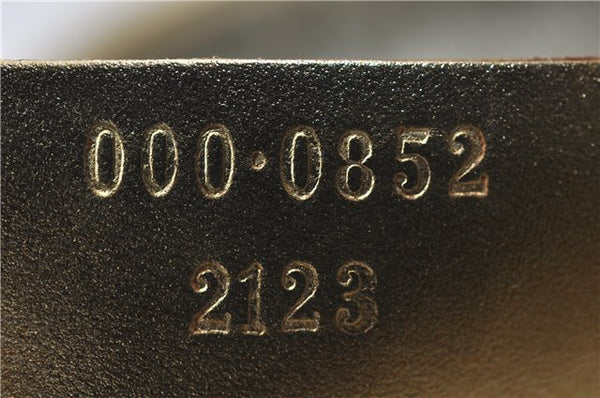 Authentic GUCCI Vintage Hand Bag Purse GG Canvas Leather 0000852 Gold 5710E