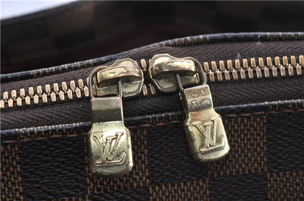 Authentic Louis Vuitton Damier Belem MM Shoulder Hand Bag Purse N51174 LV 5710F