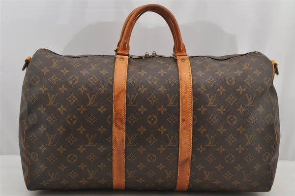 Authentic Louis Vuitton Monogram Keepall Bandouliere 50 M41416 Boston Bag 5711I