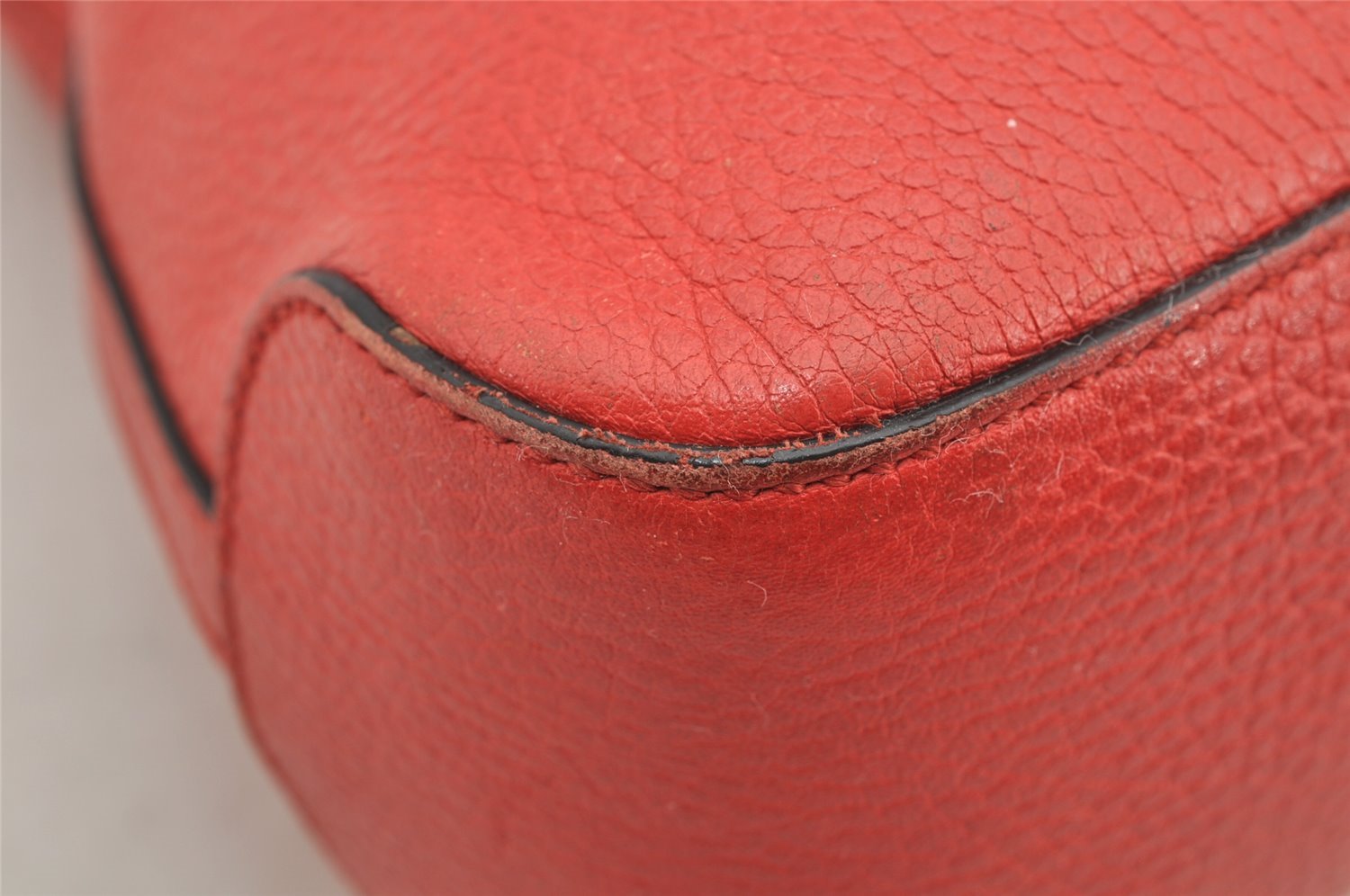 Authentic GUCCI Vintage Tassel Shoulder Hand Bag Leather 336659 Red 5715I