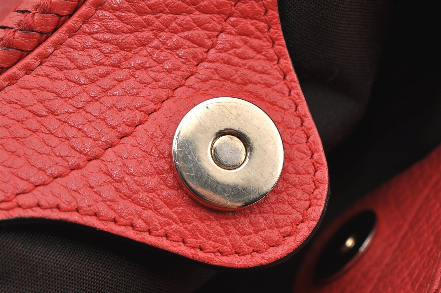 Authentic GUCCI Vintage Tassel Shoulder Hand Bag Leather 336659 Red 5715I