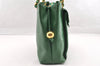 Authentic CHANEL Caviar Skin Vintage CC Logo Chain Shoulder Bag Green Junk 5716I