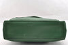 Authentic CHANEL Caviar Skin Vintage CC Logo Chain Shoulder Bag Green Junk 5716I