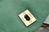 Authentic CHANEL Caviar Skin Vintage CC Logo Chain Shoulder Bag Green Junk 5716I