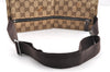 Authentic GUCCI Vintage Waist Body Bag Purse Canvas Leather 28566 Brown 5717I