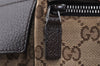 Authentic GUCCI Vintage Waist Body Bag Purse Canvas Leather 28566 Brown 5717I